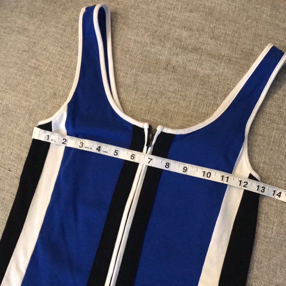 Express Y2k Zip Up Vertical Striped Color Block C… - image 6